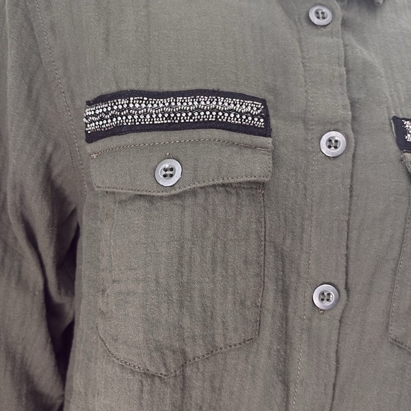 Kooples Printed Army Shirt Large NEW - Picture 5 of 8